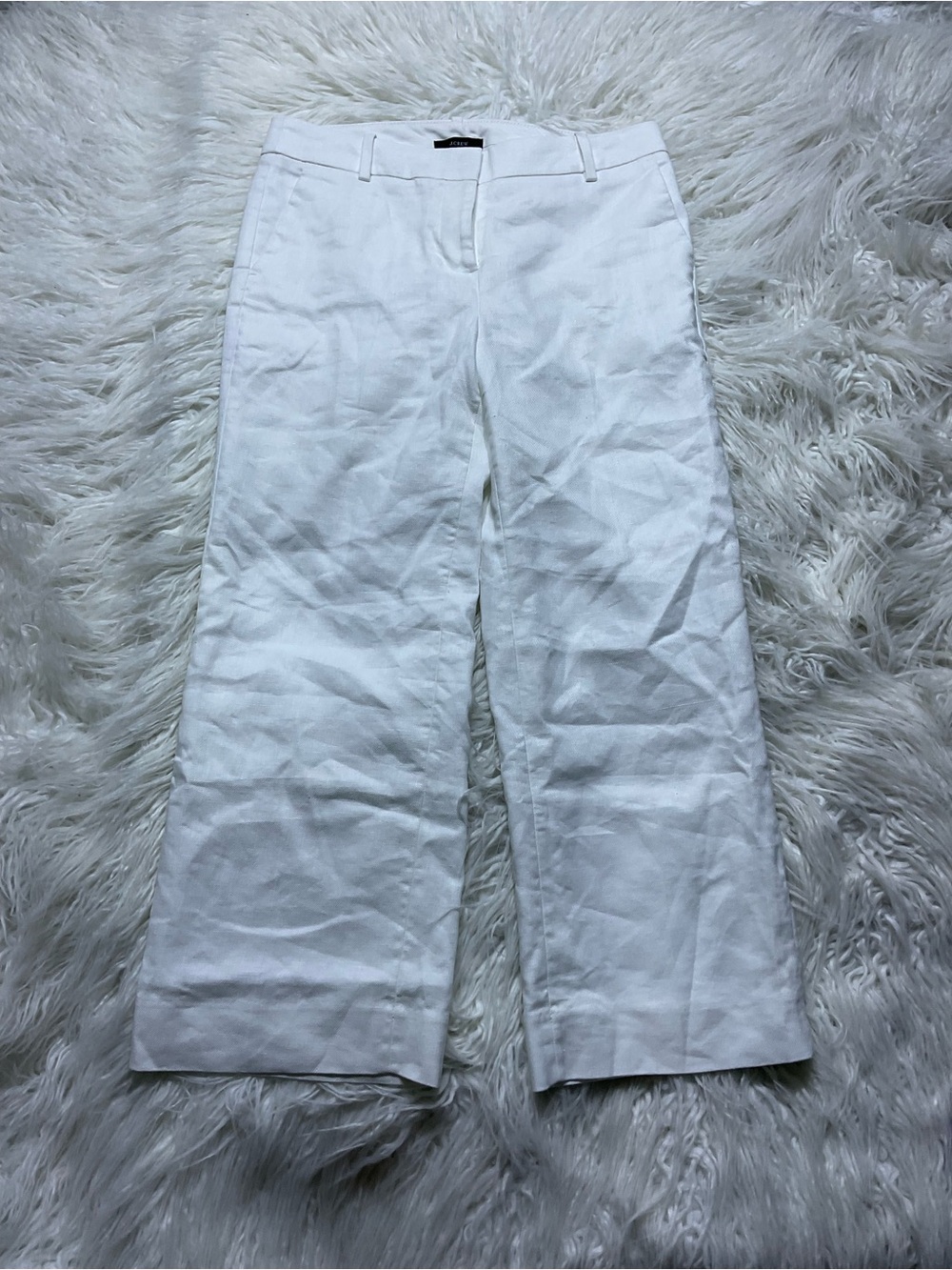 J.Crew Linen Blend Wide Leg Crop Pants